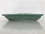 Antique Japanese Porcelain Small Plate Kozara Hexagon Celadon Sayagata Y316
