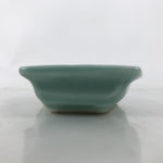 Antique Japanese Porcelain Small Plate Kozara Hexagon Celadon Sayagata Y316