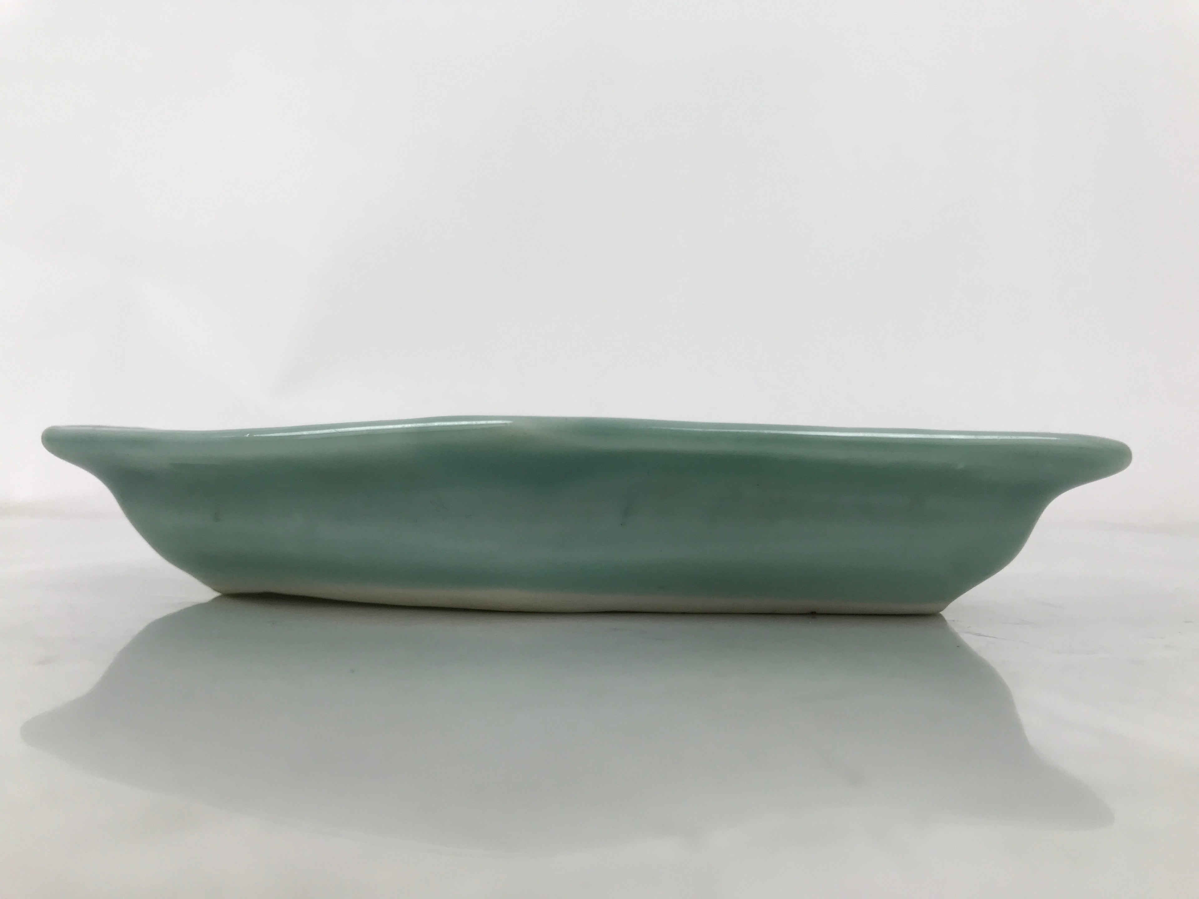 Antique Japanese Porcelain Small Plate Kozara Hexagon Celadon Sayagata Y316