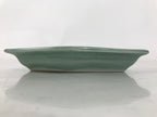 Antique Japanese Porcelain Small Plate Kozara Hexagon Celadon Sayagata Y317