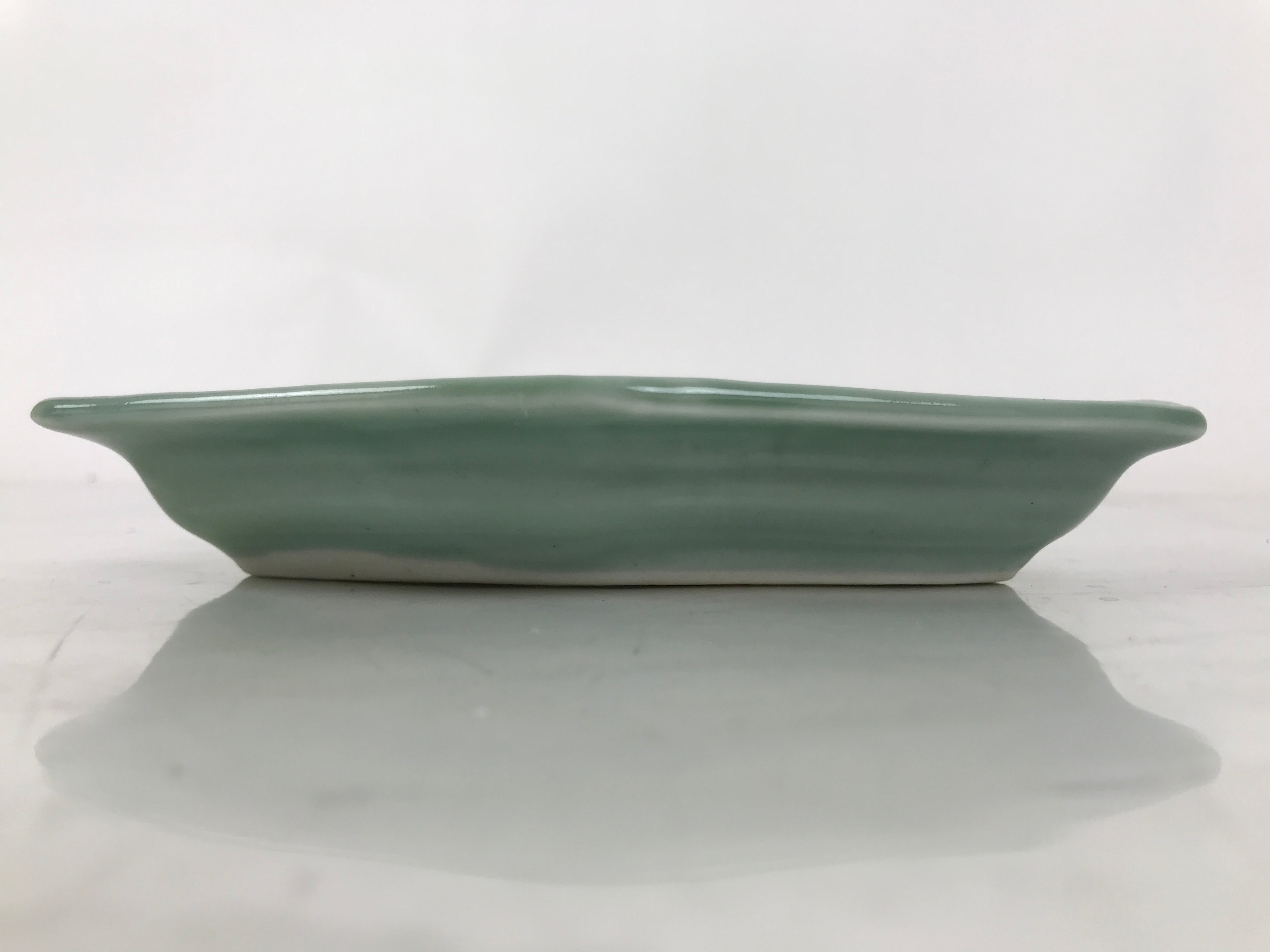 Antique Japanese Porcelain Small Plate Kozara Hexagon Celadon Sayagata Y317