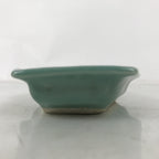 Antique Japanese Porcelain Small Plate Kozara Hexagon Celadon Sayagata Y319