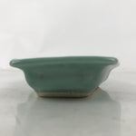 Antique Japanese Porcelain Small Plate Kozara Hexagon Celadon Sayagata Y319