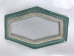 Antique Japanese Porcelain Small Plate Kozara Hexagon Celadon Sayagata Y319