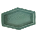 Antique Japanese Porcelain Small Plate Kozara Hexagon Celadon Sayagata Y319