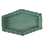 Antique Japanese Porcelain Small Plate Kozara Hexagon Celadon Sayagata Y319