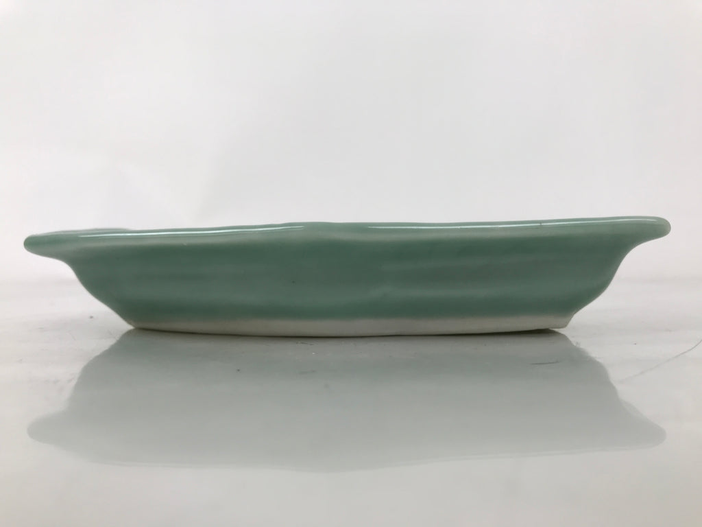 Antique Japanese Porcelain Small Plate Kozara Hexagon Celadon Sayagata Y320