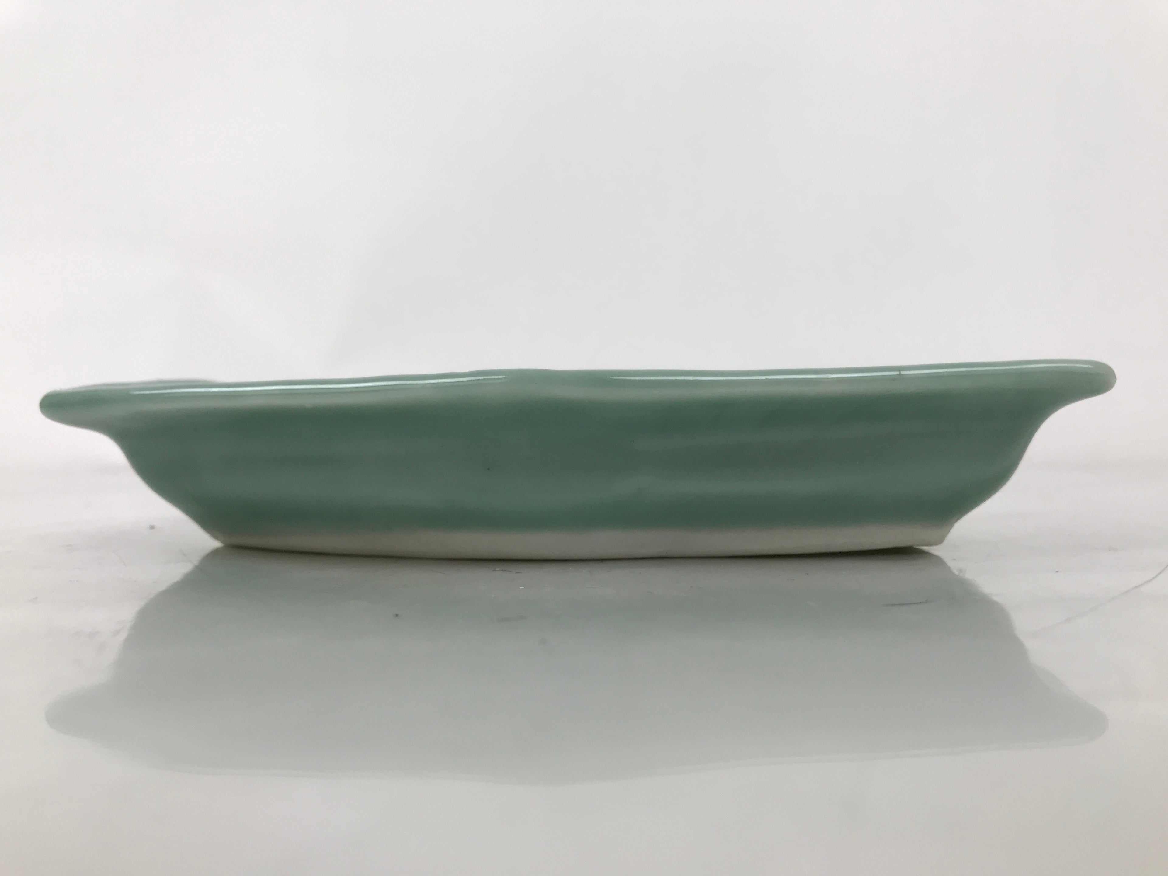 Antique Japanese Porcelain Small Plate Kozara Hexagon Celadon Sayagata Y320