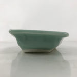Antique Japanese Porcelain Small Plate Kozara Hexagon Celadon Sayagata Y320