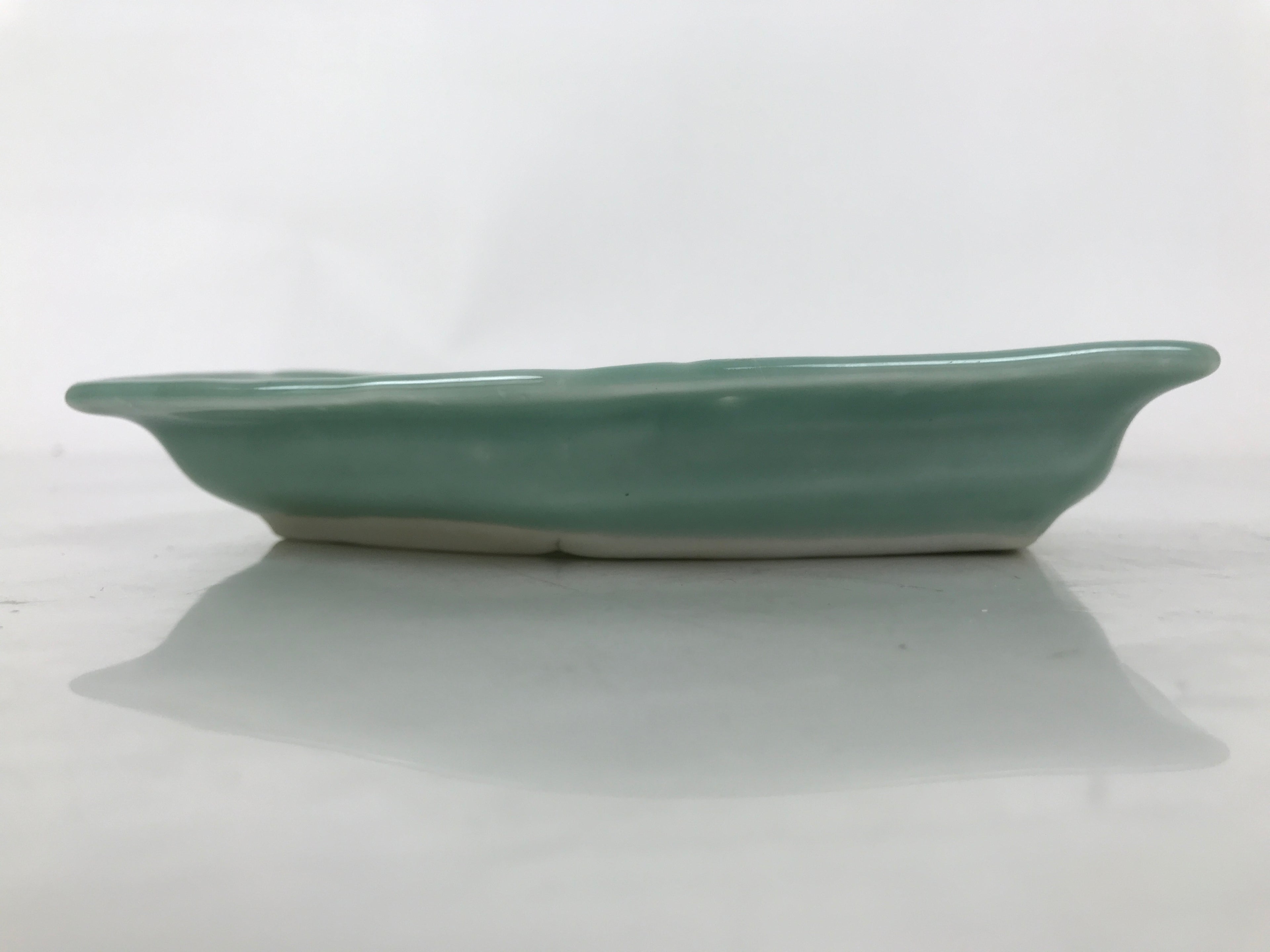 Antique Japanese Porcelain Small Plate Kozara Hexagon Celadon Sayagata Y320