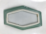 Antique Japanese Porcelain Small Plate Kozara Hexagon Celadon Sayagata Y320