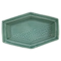 Antique Japanese Porcelain Small Plate Kozara Hexagon Celadon Sayagata Y320