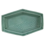 Antique Japanese Porcelain Small Plate Kozara Hexagon Celadon Sayagata Y320