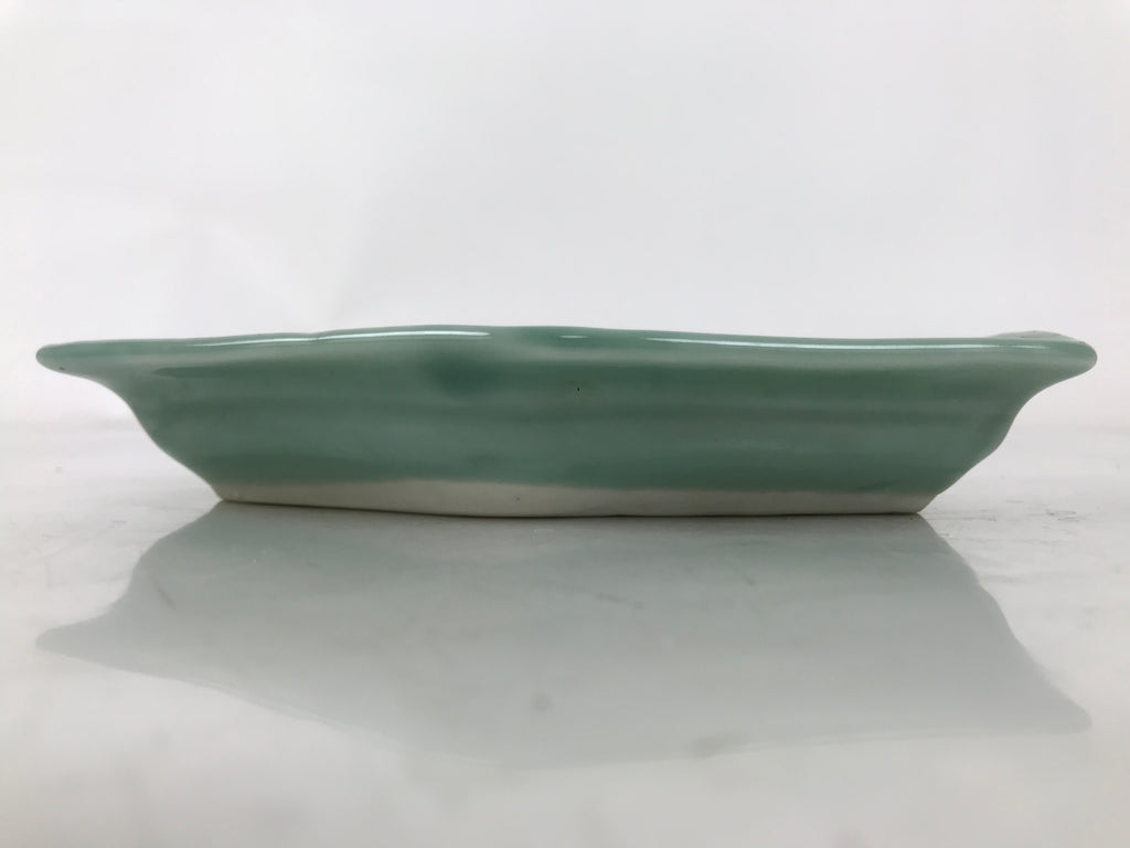 Antique Japanese Porcelain Small Plate Kozara Hexagon Celadon Sayagata Y321