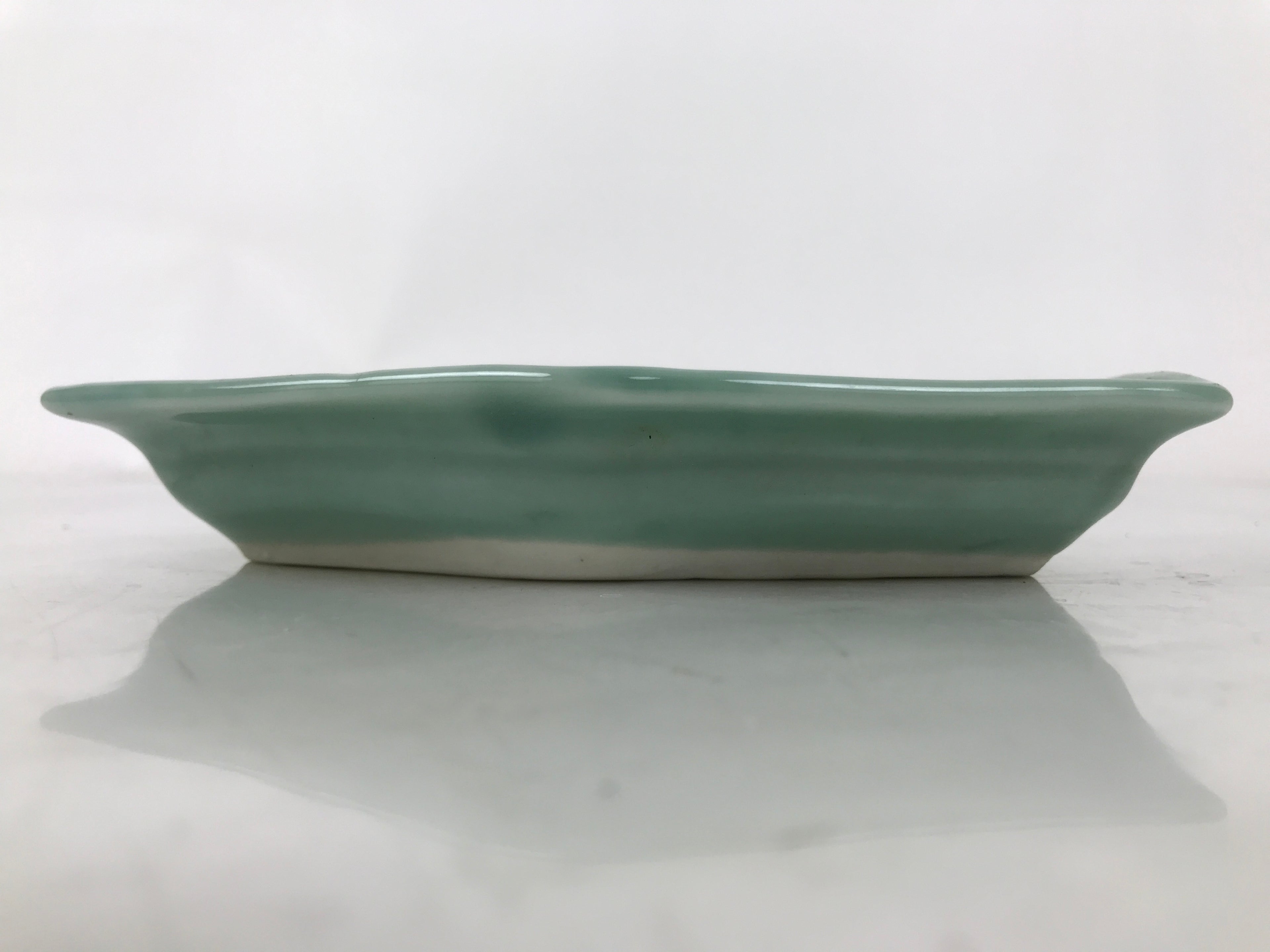 Antique Japanese Porcelain Small Plate Kozara Hexagon Celadon Sayagata Y321