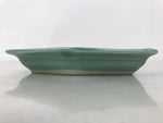 Antique Japanese Porcelain Small Plate Kozara Hexagon Celadon Sayagata Y321