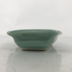 Antique Japanese Porcelain Small Plate Kozara Hexagon Celadon Sayagata Y321