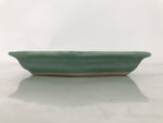 Antique Japanese Porcelain Small Plate Kozara Hexagon Celadon Sayagata Y322