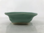 Antique Japanese Porcelain Small Plate Kozara Hexagon Celadon Sayagata Y322