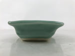 Antique Japanese Porcelain Small Plate Kozara Hexagon Celadon Sayagata Y322