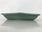 Antique Japanese Porcelain Small Plate Kozara Hexagon Celadon Sayagata Y322