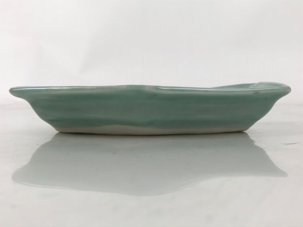 Antique Japanese Porcelain Small Plate Kozara Hexagon Celadon Sayagata Y323