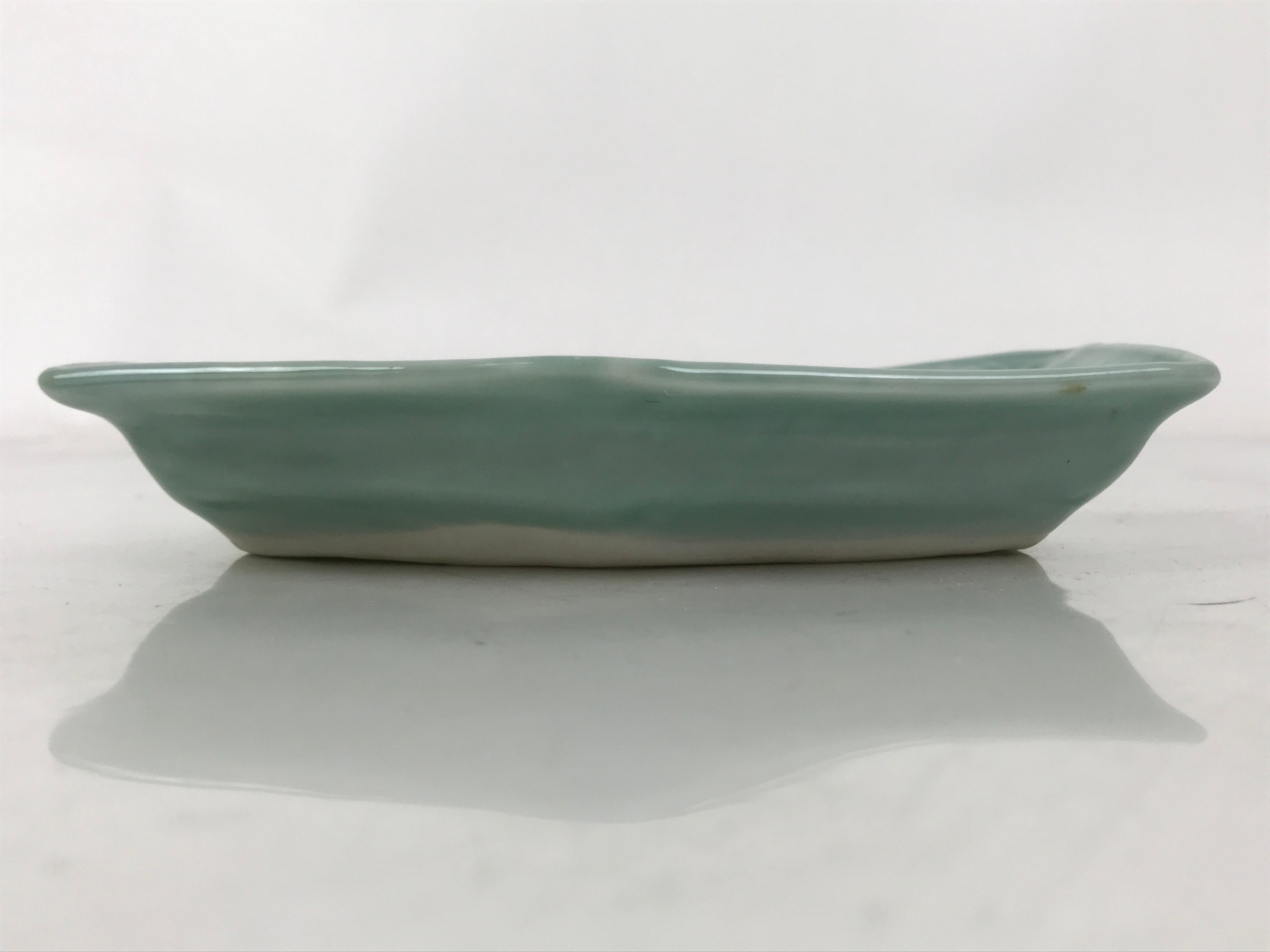 Antique Japanese Porcelain Small Plate Kozara Hexagon Celadon Sayagata Y323