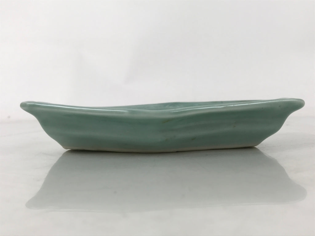 Antique Japanese Porcelain Small Plate Kozara Hexagon Celadon Sayagata Y323