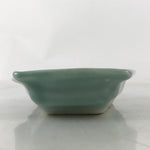 Antique Japanese Porcelain Small Plate Kozara Hexagon Celadon Sayagata Y323