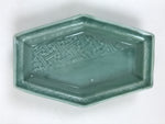 Antique Japanese Porcelain Small Plate Kozara Hexagon Celadon Sayagata Y323