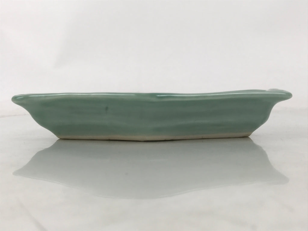 Antique Japanese Porcelain Small Plate Kozara Hexagon Celadon Sayagata Y324