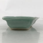 Antique Japanese Porcelain Small Plate Kozara Hexagon Celadon Sayagata Y324