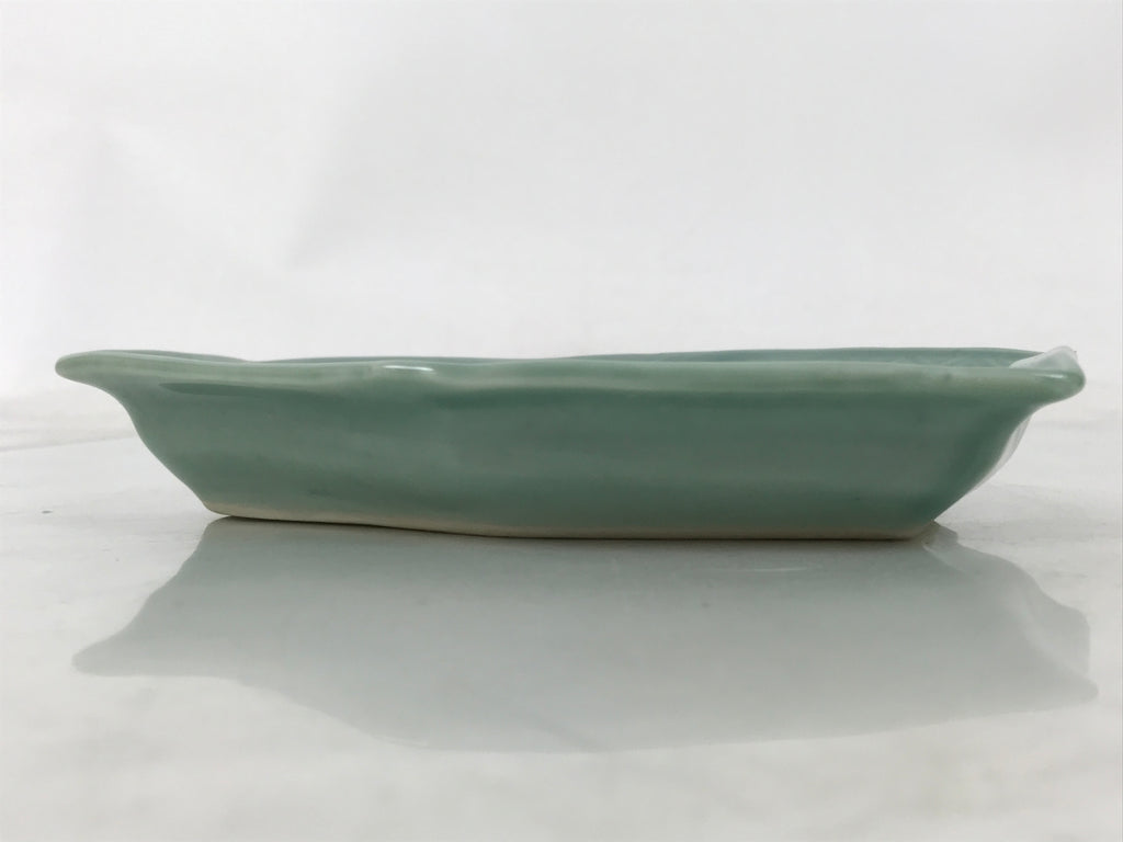 Antique Japanese Porcelain Small Plate Kozara Hexagon Celadon Sayagata Y324