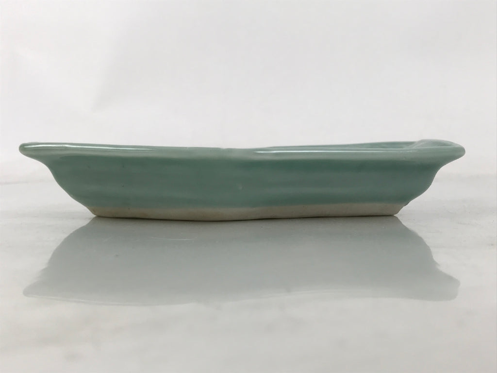 Antique Japanese Porcelain Small Plate Kozara Hexagon Celadon Sayagata Y325