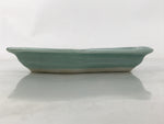 Antique Japanese Porcelain Small Plate Kozara Hexagon Celadon Sayagata Y325