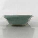 Antique Japanese Porcelain Small Plate Kozara Hexagon Celadon Sayagata Y325