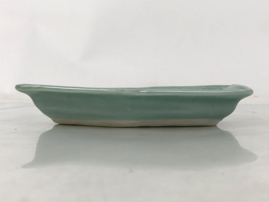Antique Japanese Porcelain Small Plate Kozara Hexagon Celadon Sayagata Y325