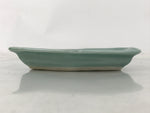 Antique Japanese Porcelain Small Plate Kozara Hexagon Celadon Sayagata Y325