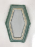 Antique Japanese Porcelain Small Plate Kozara Hexagon Celadon Sayagata Y325