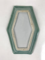 Antique Japanese Porcelain Small Plate Kozara Hexagon Celadon Sayagata Y325
