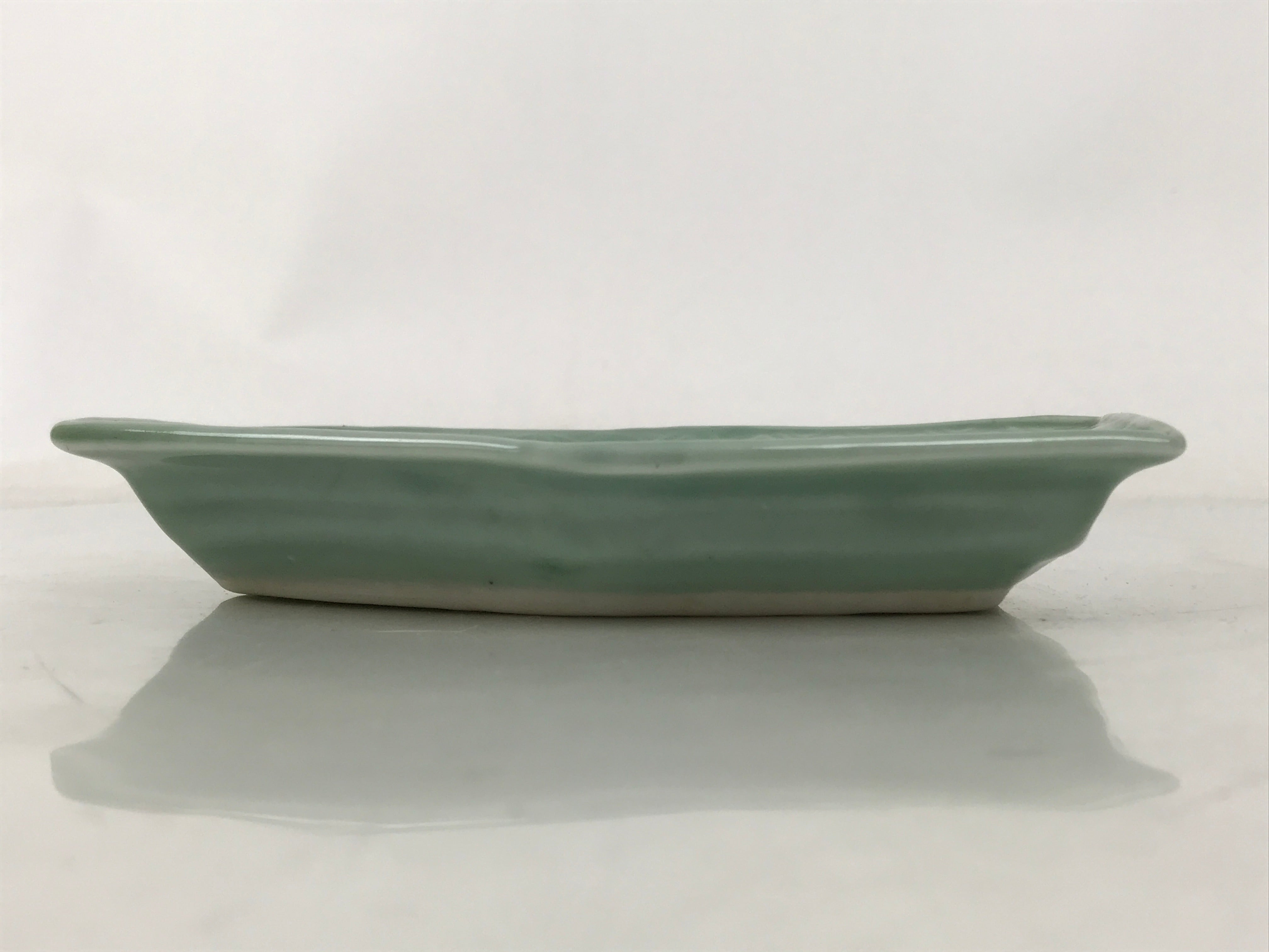 Antique Japanese Porcelain Small Plate Kozara Hexagon Celadon Sayagata Y326