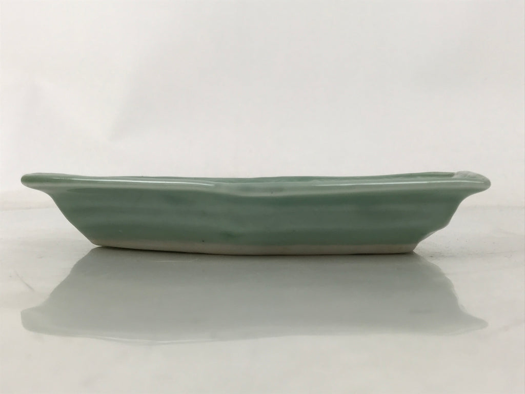 Antique Japanese Porcelain Small Plate Kozara Hexagon Celadon Sayagata Y326