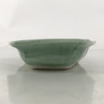 Antique Japanese Porcelain Small Plate Kozara Hexagon Celadon Sayagata Y326
