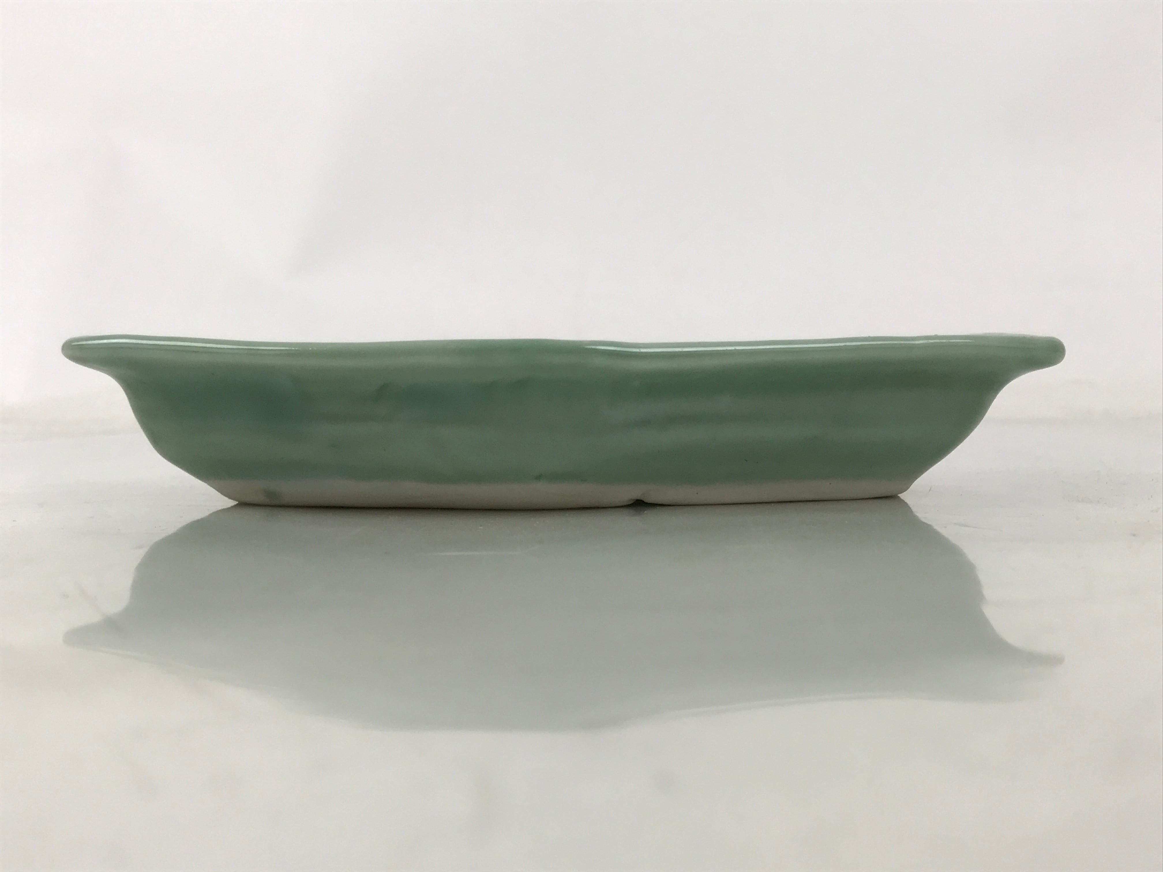 Antique Japanese Porcelain Small Plate Kozara Hexagon Celadon Sayagata Y326