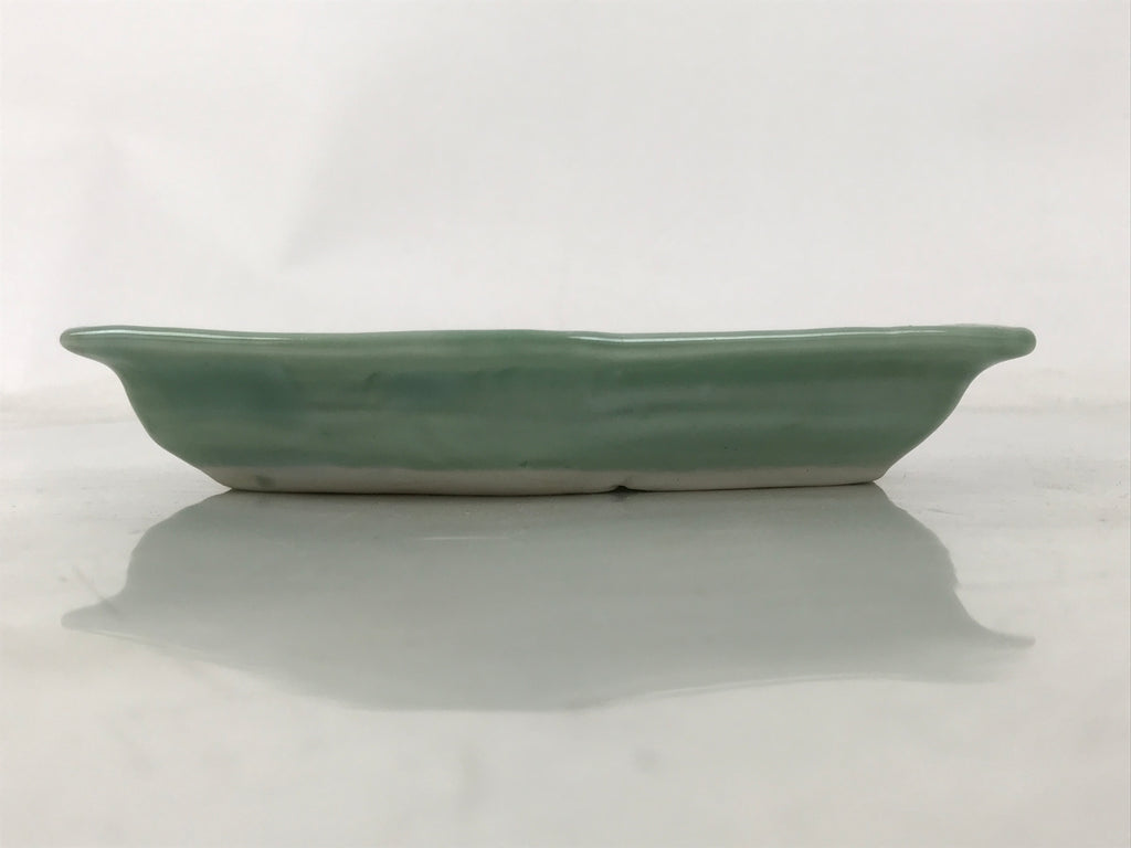 Antique Japanese Porcelain Small Plate Kozara Hexagon Celadon Sayagata Y326