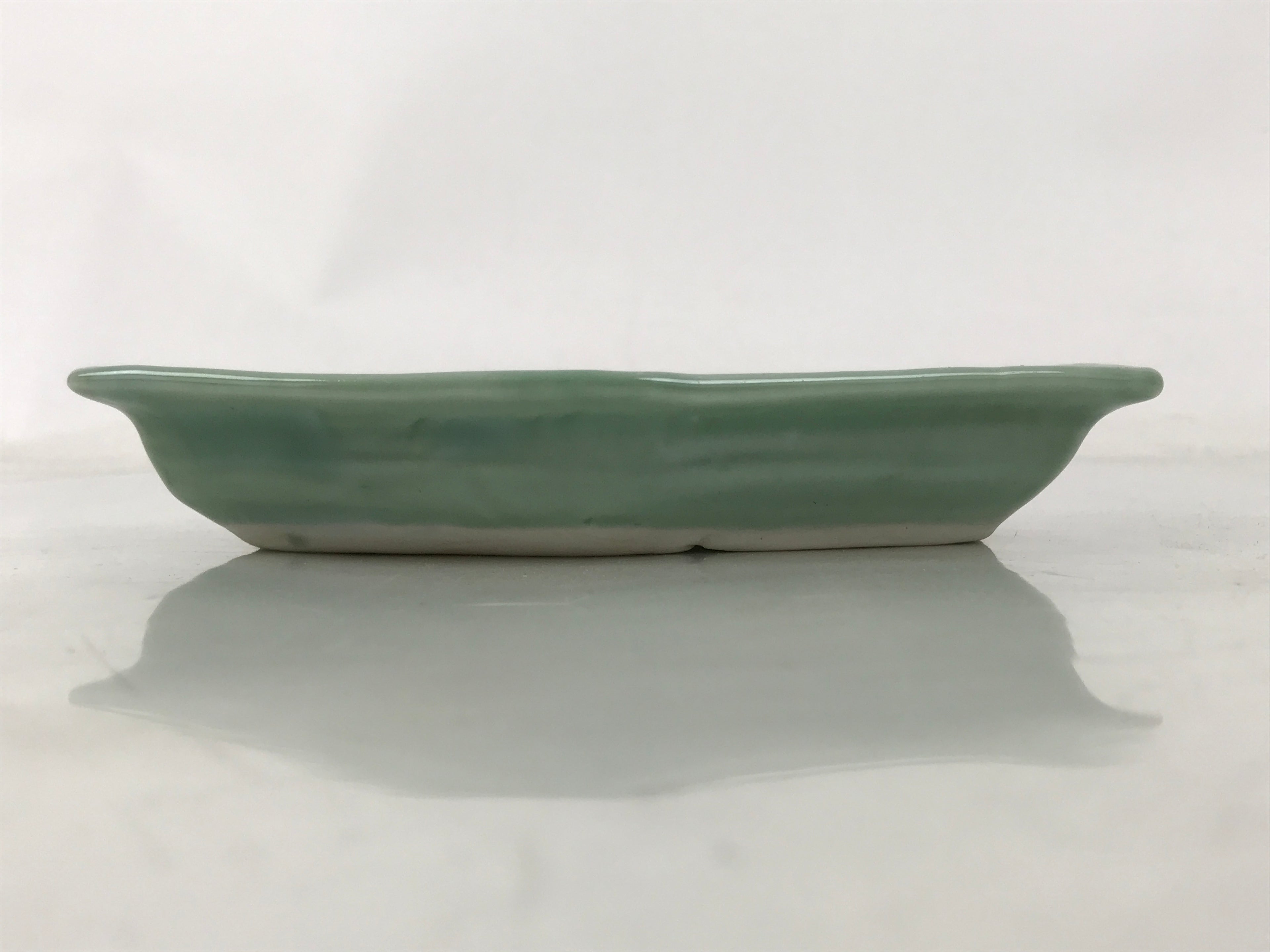 Antique Japanese Porcelain Small Plate Kozara Hexagon Celadon Sayagata Y326