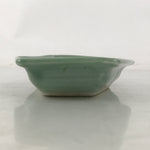 Antique Japanese Porcelain Small Plate Kozara Hexagon Celadon Sayagata Y326