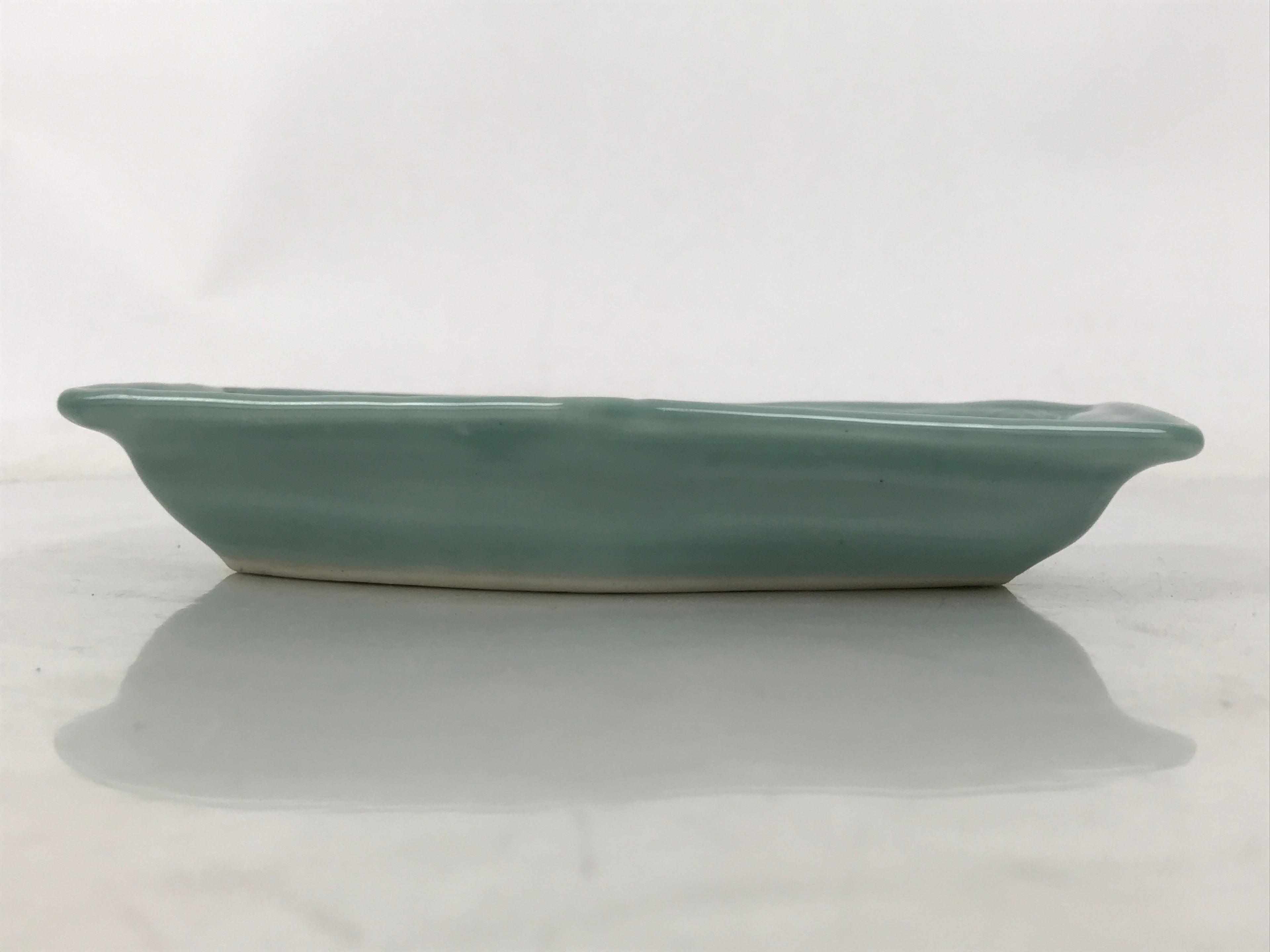 Antique Japanese Porcelain Small Plate Kozara Hexagon Celadon Sayagata Y327