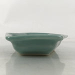 Antique Japanese Porcelain Small Plate Kozara Hexagon Celadon Sayagata Y327