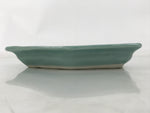 Antique Japanese Porcelain Small Plate Kozara Hexagon Celadon Sayagata Y327